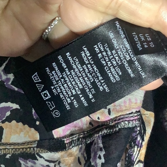 Free People NEW - Sz 10 - floral lovely skirt - washed black combo OB1131158 - Picture 7 of 8